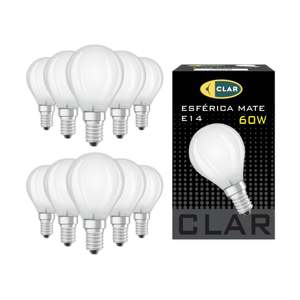 Lampadina a incandescenza sferica trasparente opaca E14 da 60W - Product Image 1