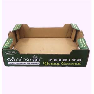 Caja de cartón corrugado UV Advantage para embalaje de papel rectangular al por mayor OEM para cocos frescos, envío de materiales reciclados - Product Image 3