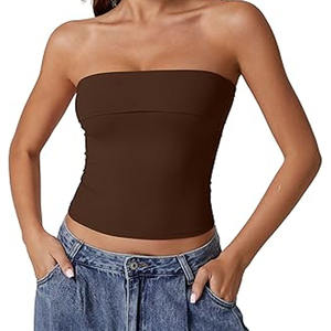 Venta caliente de moda chicas sin mangas Slim Fit Corset 2025 Top camisetas sin mangas para mujeres - Product Image 5