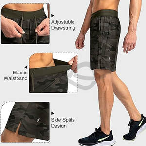 Pantalones cortos con estilo para hombre, ropa deportiva informal, pantalones cortos de entrenamiento tejidos Premium para hombre, Fitness, correr al aire libre, trotar, entrenamiento - Product Image 5