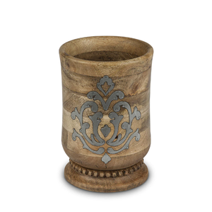 Soporte para cubiertos de madera antiguo personalizado al por mayor organizador de Caddy de cocina con forma de cuchara reposapiés de metal a bajo precio - Product Image 5