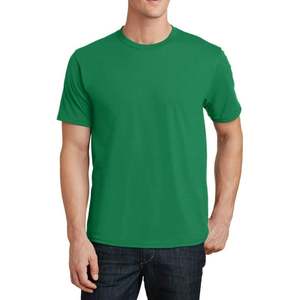 Camiseta de manga corta de algodón puro con cuello redondo de peso pesado, camiseta blanca holgada de color sólido, camiseta inferior para hombres y mujeres, color sólido - Product Image 1