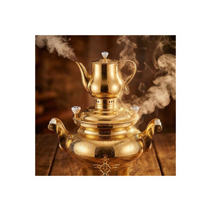 Professional 10L Gold-Plated Stainless Steel Samovar <b>Tea</b> <b>Maker</b> 2300W with Dual Heating System and Lid for Parties - Product Image 6