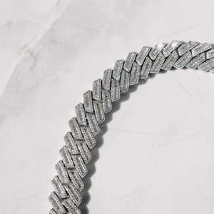 ราคาผลิตเพชรหรูหราสร้อยคอโซ่เหลี่ยม19มม. สำหรับผู้ชายฮิปฮอปเครื่องประดับเพชรชั้นดีสำหรับผู้หญิง - Product Image 6