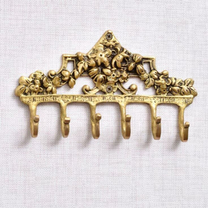 ตะขอแขวนติดผนังในร่มและที่แขวนของตกแต่งบ้านทำจากทองเหลืองแท้สไตล์วินเทจคลาสสิกสินค้ามาใหม่ - Product Image 1