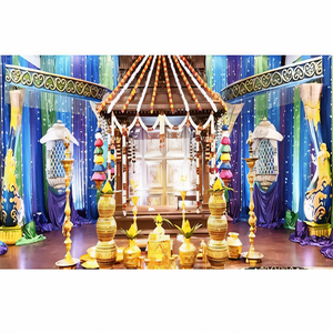 มณฑปงานแต่งงานแบบอินเดียใต้สุดอลังการ ประดับด้วยนกยูง  งานแต่งงานแบบมณฑปใยสังเคราะห์  งานแต่งงานแบบมณฑปใยสังเคราะห์สไตล์ฮินดู  มณฑปใยสังเคราะห์รูปนกยูง  สหรัฐอเมริกา - Product Image 1