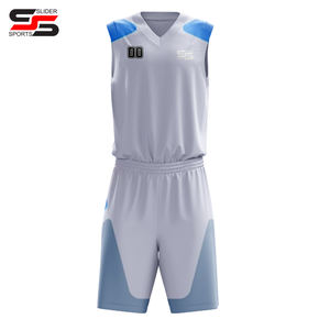 Maillot de basket-ball réversible en polyester pour hommes Fournisseur de vêtements de sport avec logo personnalisé Vêtements d'uniforme de basket-ball pour hommes - Product Image 1