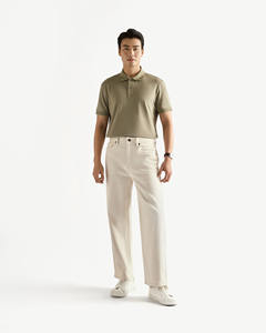 Polo ajustado de manga corta para hombre tejido de poliéster y algodón personalizado tejido transpirable ajustado con logotipo de Routine Vietnam - Product Image 3