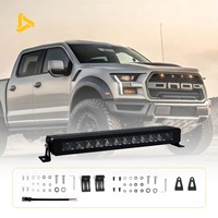 Barre lumineuse LED blanche à une seule rangée de 10 pouces pour guidon de moto, vélo électrique tout-terrain, capot de Jeep 4x4, Polaris RZR, UTV, A-Pillar, Can-Am X3