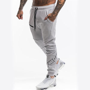 Pantalons de jogging pour hommes en coton 100% léger, à cordon de serrage, coupe ample, pour sports de plein air, grandes tailles, personnalisables en gros, avec inscription - Product Image 4