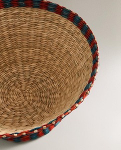 Panier en osier tressé en herbe de mer, fait à la main, naturel, décoratif, pour fruits, pain, décoration rustique pour la maison, la cuisine, la table - Product Image 6