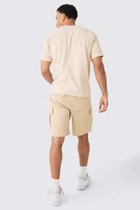 Shorts cargo décontractés pour hommes, respirants, à taille mi-haute, élastiques, pour la course et l'entraînement, avec poches, fabriqués au Pakistan - Product Image 6