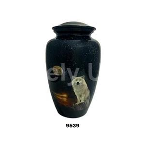 Urnas de metal para adultos de cremación de aluminio negro para cenizas humanas con bolsa de terciopelo gratis - Product Image 1