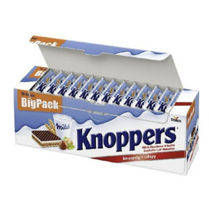 Galletas de chocolate Fresh Storck Knoppers con capas de oblea crujiente y relleno de avellanas, 5 x 40g, envueltas individualmente, venta al por mayor. - Product Image 4