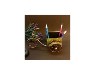 3 Wheel Cycle Cart Pen Stand Decorative <b>Mini</b> Cycle Holder for Home Office Study <b>Table</b> Desk Organizer and Stylish Decor Item - Product Image 6