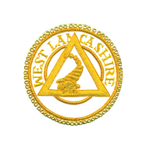 Emblema masónico bordado de alta calidad, insignias de cresta de alambre de oro hechas a mano, insignias de Regalia personalizadas - Product Image 1