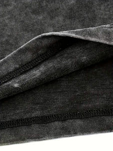 Camisetas de calle de gran tamaño personalizadas de alta calidad para hombre, venta al por mayor, estilo rasgado lavado con ácido - Product Image 3