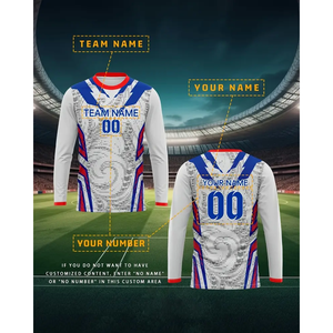 Maillot de football américain haut de gamme, design respirant de type crop top, sublimation, caractéristiques de l'équipe, ensembles de maillots de football personnalisables, style - Product Image 2