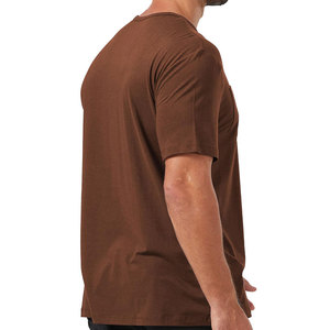 Camiseta de hombre 100% algodón con logo personalizado, estilo liso, diseño minimalista, informal y para oficina, camiseta estampada para hombre - Product Image 6