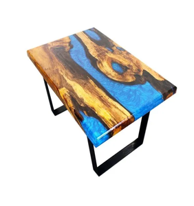 Meilleures ventes Tabouret de table d'appoint moderne en bois massif et résine Tabourets design Hôtel Villa Produits faits à la main - Product Image 2