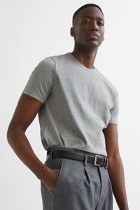 Algodón puro Color liso Venta al por mayor Camiseta de cuello redondo personalizada - Product Image 6