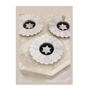 Juego de posavasos con incrustaciones de nácar de lujo con bandeja para servir a los invitados en el hogar, cafetería y oficina para suministro mundial - Product Image 1