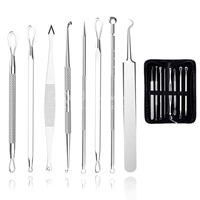Extracteur de points noirs et d'imperfections en acier inoxydable chirurgical, aiguilles pour l'élimination de l'acné et des boutons, service OEM/ODM personnalisé avec logo de marque