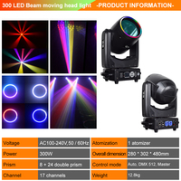 Projecteur LED mobile 4-en-1 COB 300W Hot Beam Russie RGBW/Blanc DMX512/Activé par le son/Contrôle automatique IP65 pour éclairage de scène