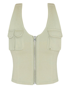 Summer Custom Jogger Set Womens French Terry Sleeveless <b>Zip</b> up Jacket Cargo Sweat <b>Shorts</b> 3d <b>Pockets</b> 2 Piece Women <b>Short</b> Set - Product Image 5