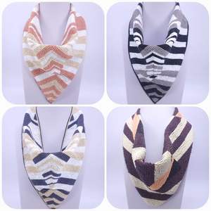 Elegante bordado con cuentas bufanda collares para fiestas Semillas Cuentas bufanda collar Bordado semilla Collar con cuentas bufanda - Product Image 5