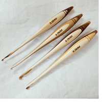 Aiguilles à tricoter en bois conifère sur mesure argent et blanc avec taille gravée pour couture revente tailles personnalisées