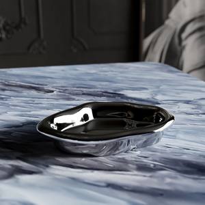 Plateau de rangement décoratif en céramique argentée de 23 cm sur le thème des fruits - Product Image 3