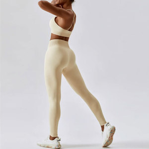 Conjunto deportivo de cintura alta para mujer, ropa deportiva sin mangas, conjunto de yoga - Product Image 2