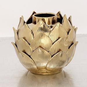 การออกแบบทำด้วยมือที่กำหนดเองที่ดีที่สุดสำหรับการตกแต่งบ้านการตกแต่งด้วยมือที่ดีที่สุดในร่มและการออกแบบด้วยมือแจกันต้นไม้สีทองและแจกันดอกไม้ - Product Image 1