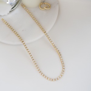 Collar de Cadena de Tenis con Diamantes de Moissanita con Corte Baguette, a la Moda, para Mujeres de Lujo, con Plata 925 Chapada en Oro a Bajo Precio - Product Image 5