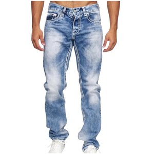 Pantalones Cargo Vaqueros para Hombre, Estilo Urbano, Corte Recto, Color Sólido, Múltiples Bolsillos, Casuales, Cintura Media, Transpirables, de Secado Rápido, para Verano e Invierno - Product Image 1