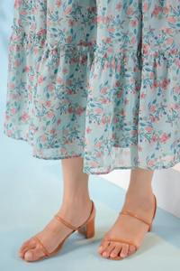 Indian Hand Block Printed Cotton Dress New Trendy Casual Summer Wear with <b>Sweet</b> Style Natural Waistline for Valentine's Day Gift - Product Image 5