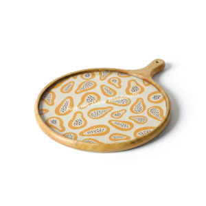 Plateau de service en bois d'acacia, forme irrégulière, motif personnalisé, classique, personnalisé, pour servir les aliments, utilisation en cuisine, fournisseur en gros - Product Image 4