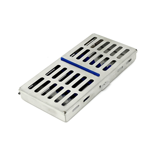 Boîte de stérilisation dentaire manuelle, support de cassette, plateau en acier inoxydable, autoclavable, organisateur pour instruments dentaires, instruments médicaux - Product Image 5