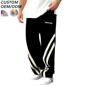 Pantalon décontracté et professionnel pour homme grande taille, taille mi-haute, prêt pour l'hiver, respirant, imprimé, 100% coton, logo personnalisé, OEM ODM, coupe ample - Product Image 6
