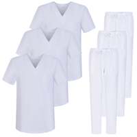 MISEMIYA Pack de 3 unités Uniforme sanitaire unisexe 3-6801-6802 Fabriqué au Sri Lanka