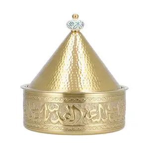 Металлические миски для фиников, доступный лучший арабский горшок для хаджур, Золотая латунь, Индивидуальные свадебные алюминиевые, индивидуальный логотип, пользовательский размер