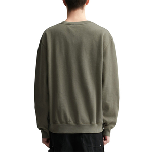 Pull à col rond vintage lavé à l'acide de couleur unie pour hommes de haute qualité avec des perles douces fabriquées au Pakistan - Product Image 4