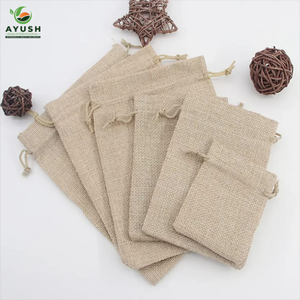 Sac à cordon en jute et coton naturels pour les marchés et les centres commerciaux - Product Image 4