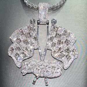 Pendentif à maillons cubains Hip Hop en argent 925 de luxe avec diamant Moissanite et argent glacé Design personnalisé pour bijoux de fête - Product Image 4