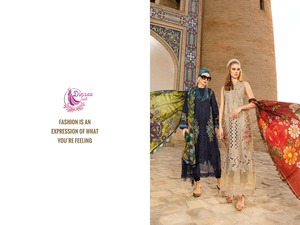 Vêtements de mariage exclusifs de créateurs dernier pur coton Salwar Kameez avec Dupatta avec travail de broderie exportateur indien - Product Image 2