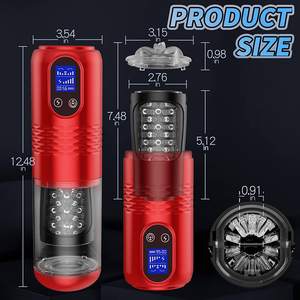 كأس استمناء للرجال بتصميم ثلاثي الأبعاد ومحركات مبتكرة وشاشة LCD قابلة للتمدد مع تحفيز قوي - Product Image 6