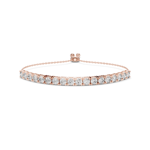 สร้อยข้อมือเพชรแล็บ 5.94 กะรัต ทรงกลมเจียระไนแบบบริลเลียนท์ VVSVS EF ทอง 10KT, 14KT, 18KT และเงิน 925 สีโรสโกลด์ สีเหลือง - Product Image 3