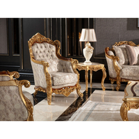 Meubles de salle à manger de luxe de style baroque français, dorés à la feuille d'or, sculptés à la main, style palais royal, en bois, style antique européen, écologiques, pour hôtel