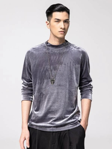 Camiseta Vaquera Bordada con Estampado Personalizado, Invierno, Hombre, Unisex, Manga Larga, Cuello Redondo, Estilo Urbano - Product Image 6